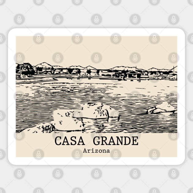 Casa Grande - Arizona Magnet by Lakeric